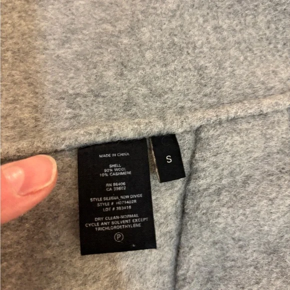 Theory Gray Open Front Wool-Blend Blazer - Picture 7 of 8